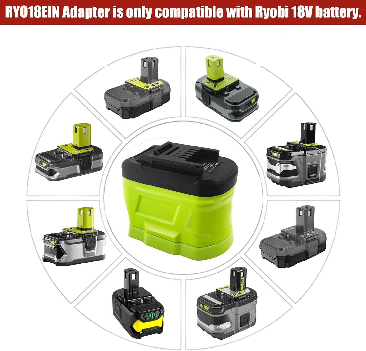 Battery Adapter for Ryobi 18V  - đánh giá và giá Power Tools Excel