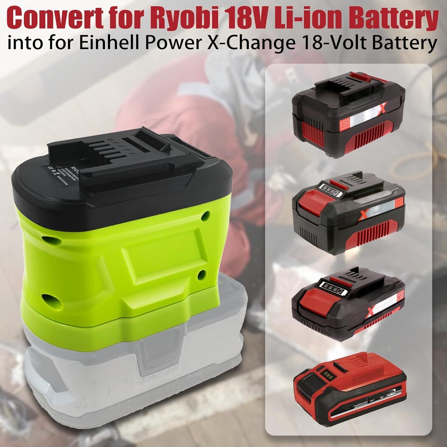 Battery Adapter for Ryobi 18V  - đánh giá và giá Power Tools Excel