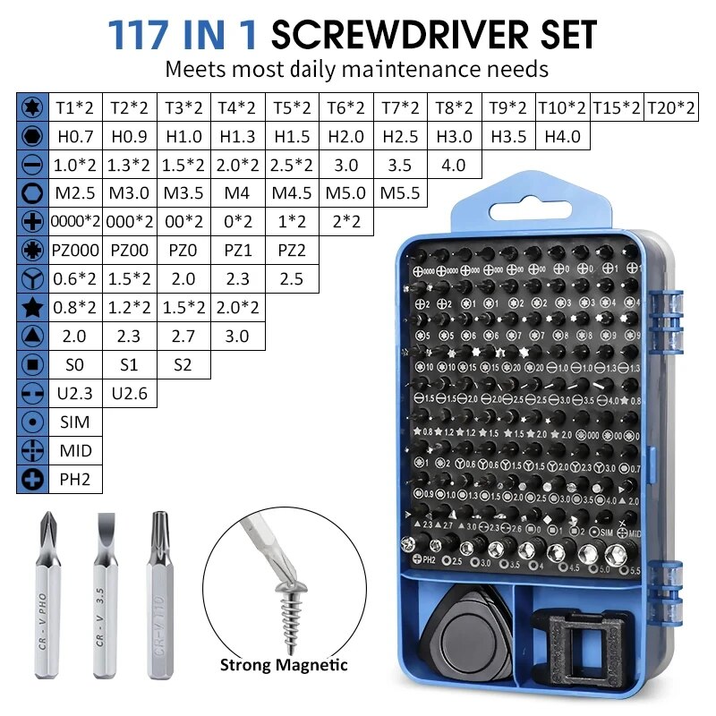 115/117 in 1 Precision Screwdr - đánh giá và giá Xiaomi Power Tools