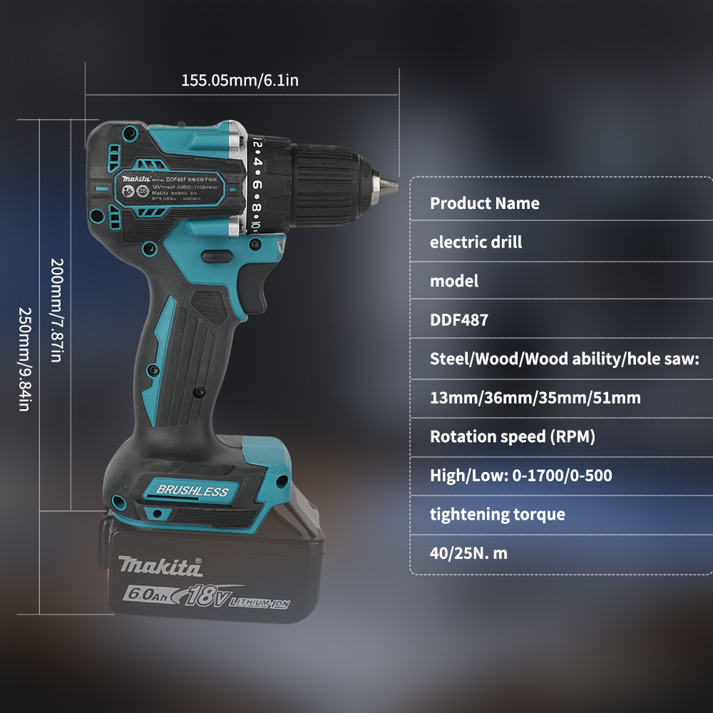 18V Brushless Cordless Drill 4 - đánh giá và giá Power Z Tools