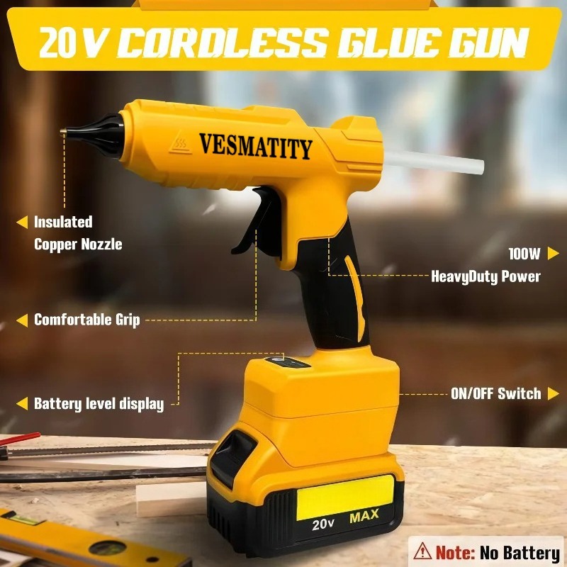 VESMATITY Electric Hot Glue Gu - đánh giá và giá Power Tools Battery Repair